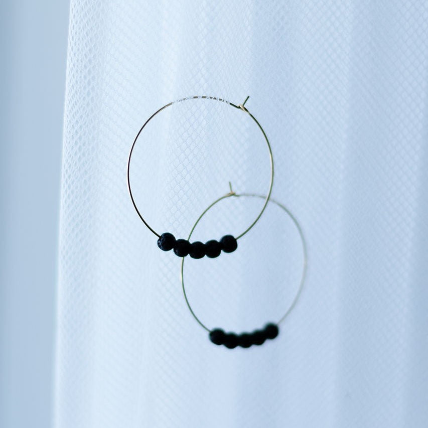 14K Gold Plated Diffuser Earrings - Circle