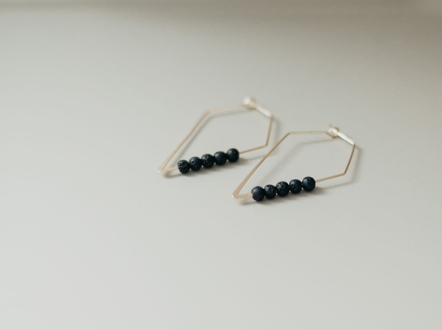 14K Gold Plated Diffuser Earrings - Rhombus