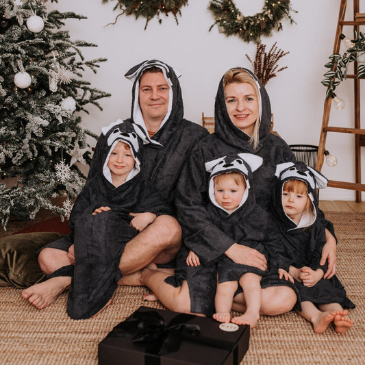 Long-Sleeve Poncho WOLF - For KIDS (Size 122-150)