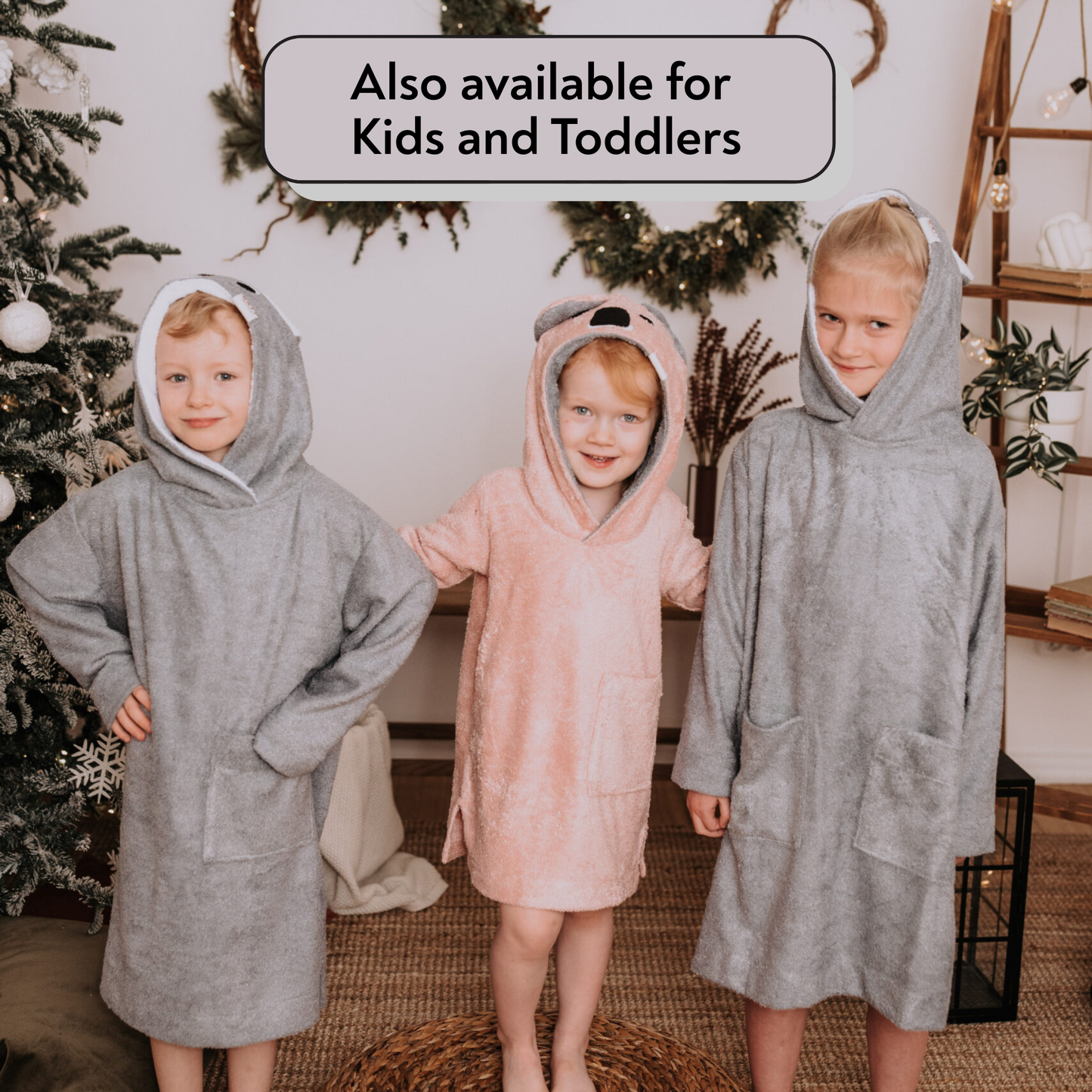 KOALA Adult/Teen Poncho Long-Sleeve in Bamboo Terry