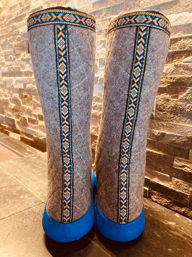 Polar Lobben 100% Wool Felt Boots - Grey