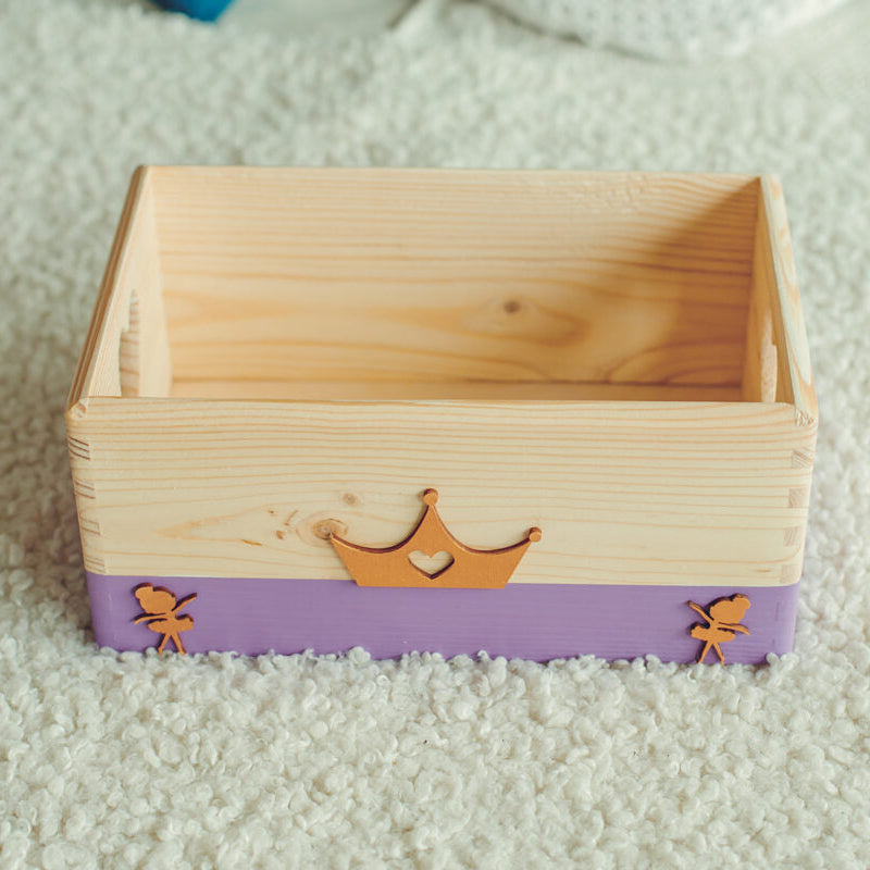 Decorated Storage Box - Lilac