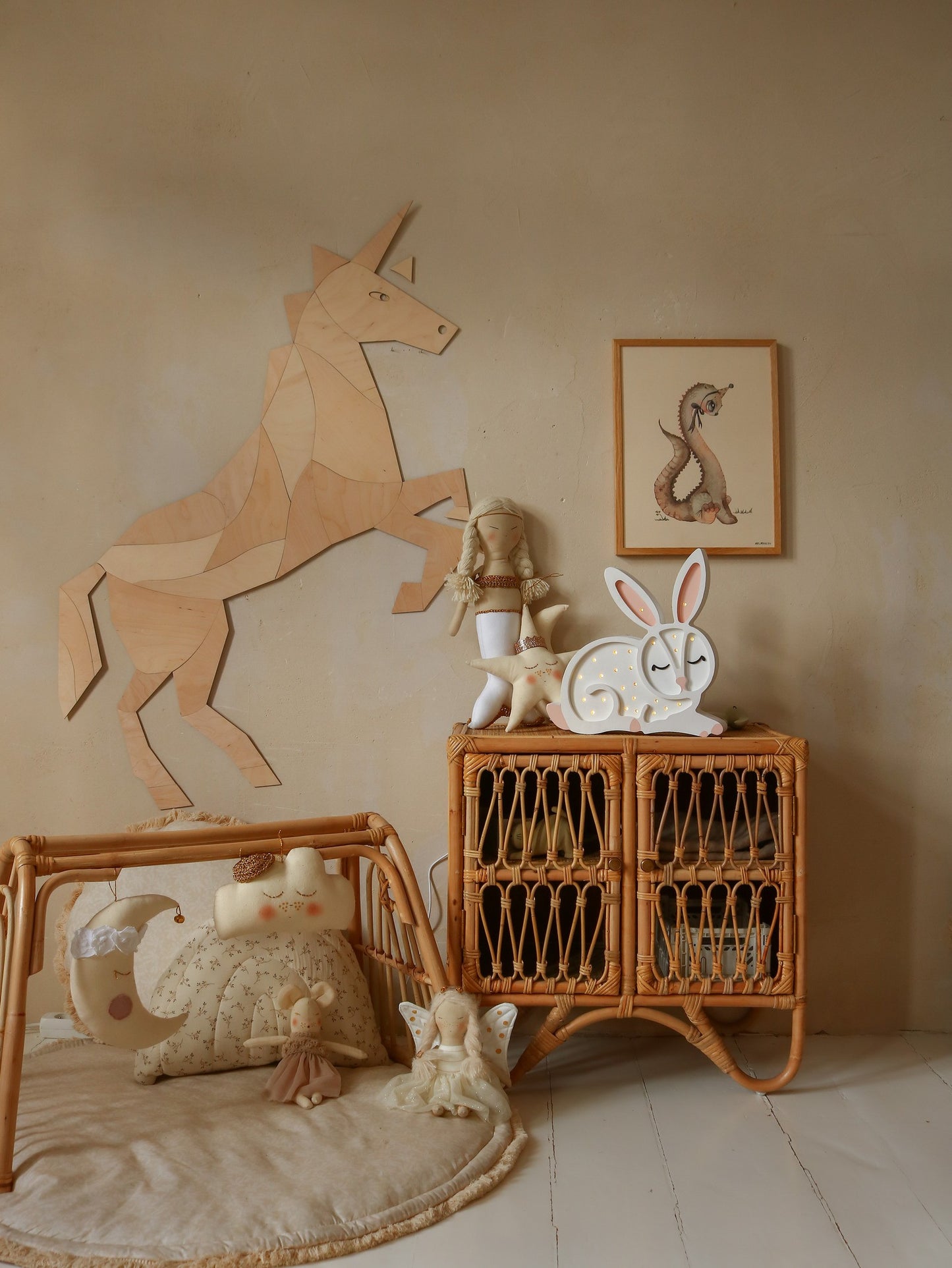 Wooden Wall Decoration - Horse/Unicorn
