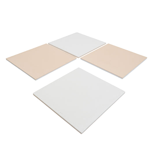 Large Foam Puzzle Mats - Beige / White