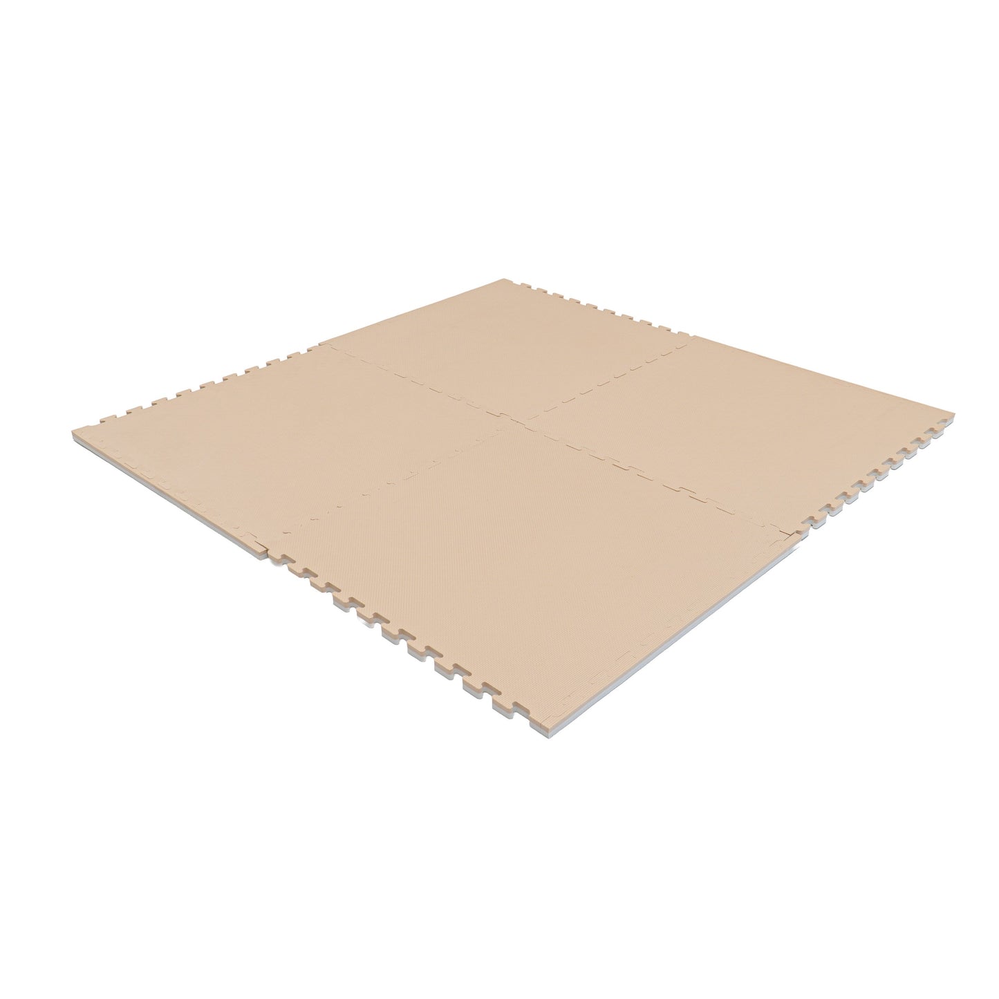 Large Foam Puzzle Mats - Beige / White