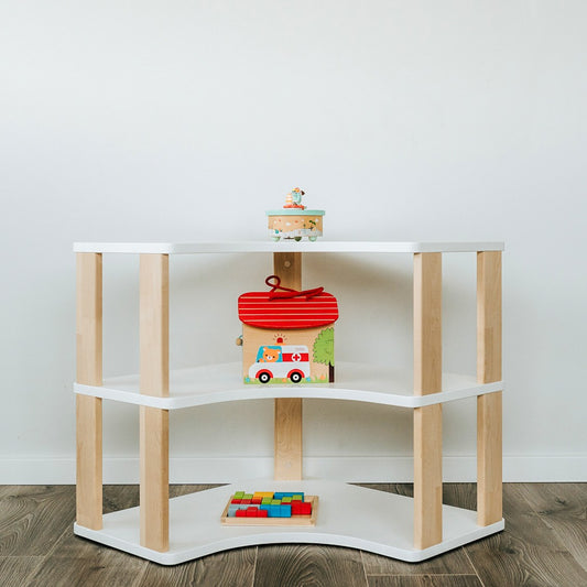 Modular Montessori Shelf Corner - 3 Shelves