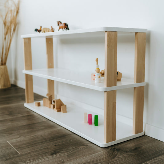 Modular Montessori Shelf Straight - 3 Shelves