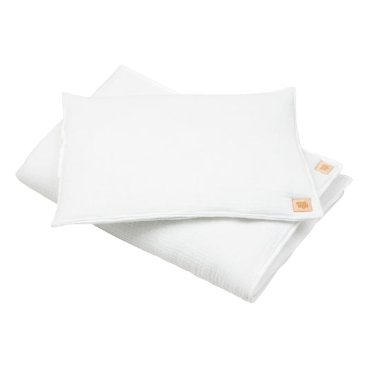 Muslin Baby Blanket + Pillow Set - Cream