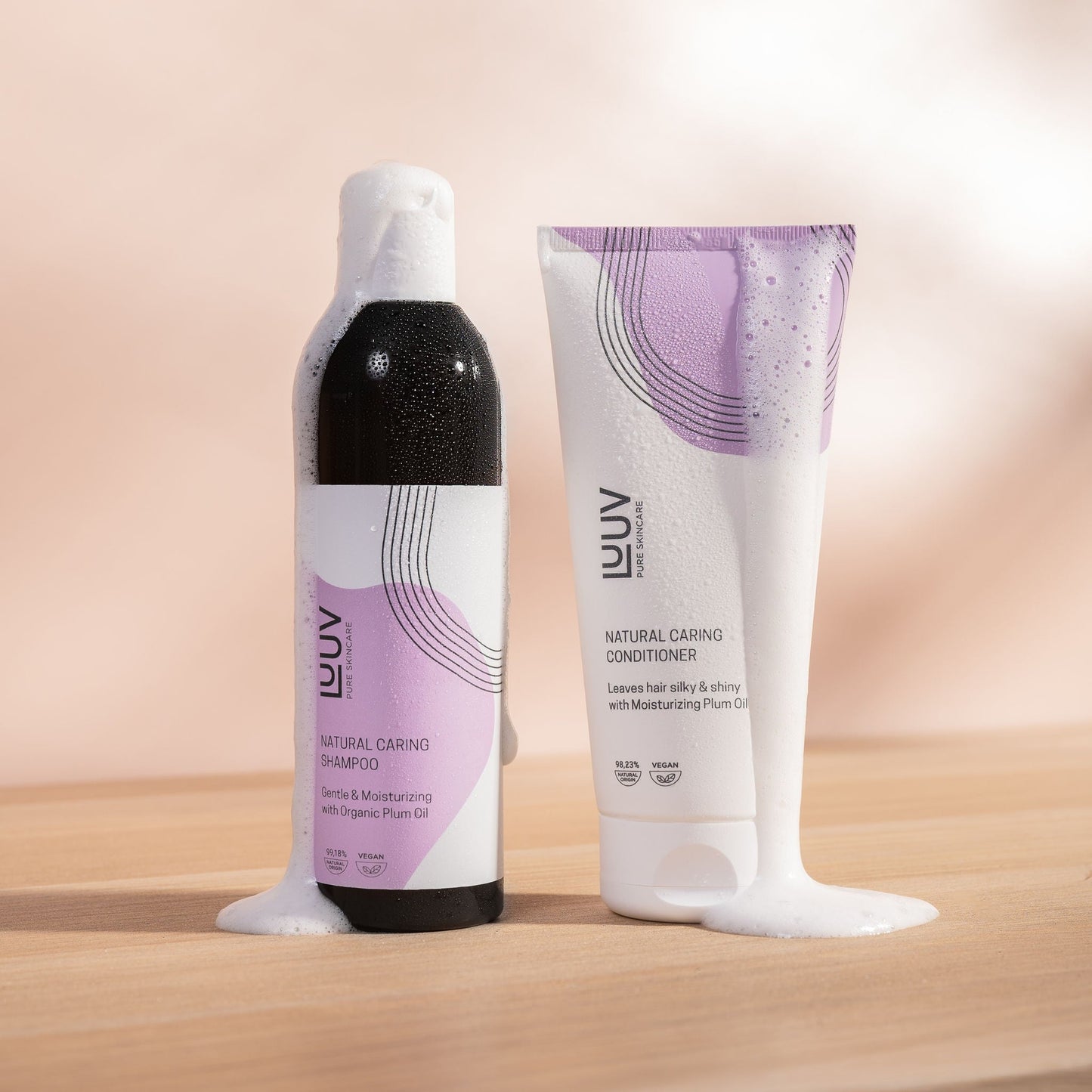 Natural Nourishing Shampoo and Conditioner with Plum Oil Set