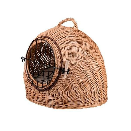 Natural Wicker Pet Carrier Efa With Cushion
