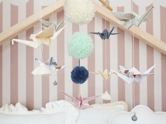 Origami Nursery Mobile - Pastel Colors