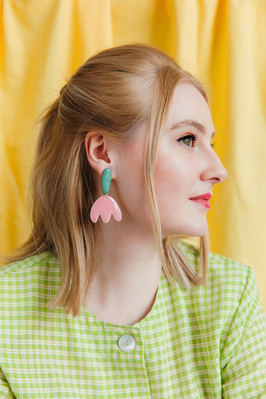 Porcelain Tulip Earrings