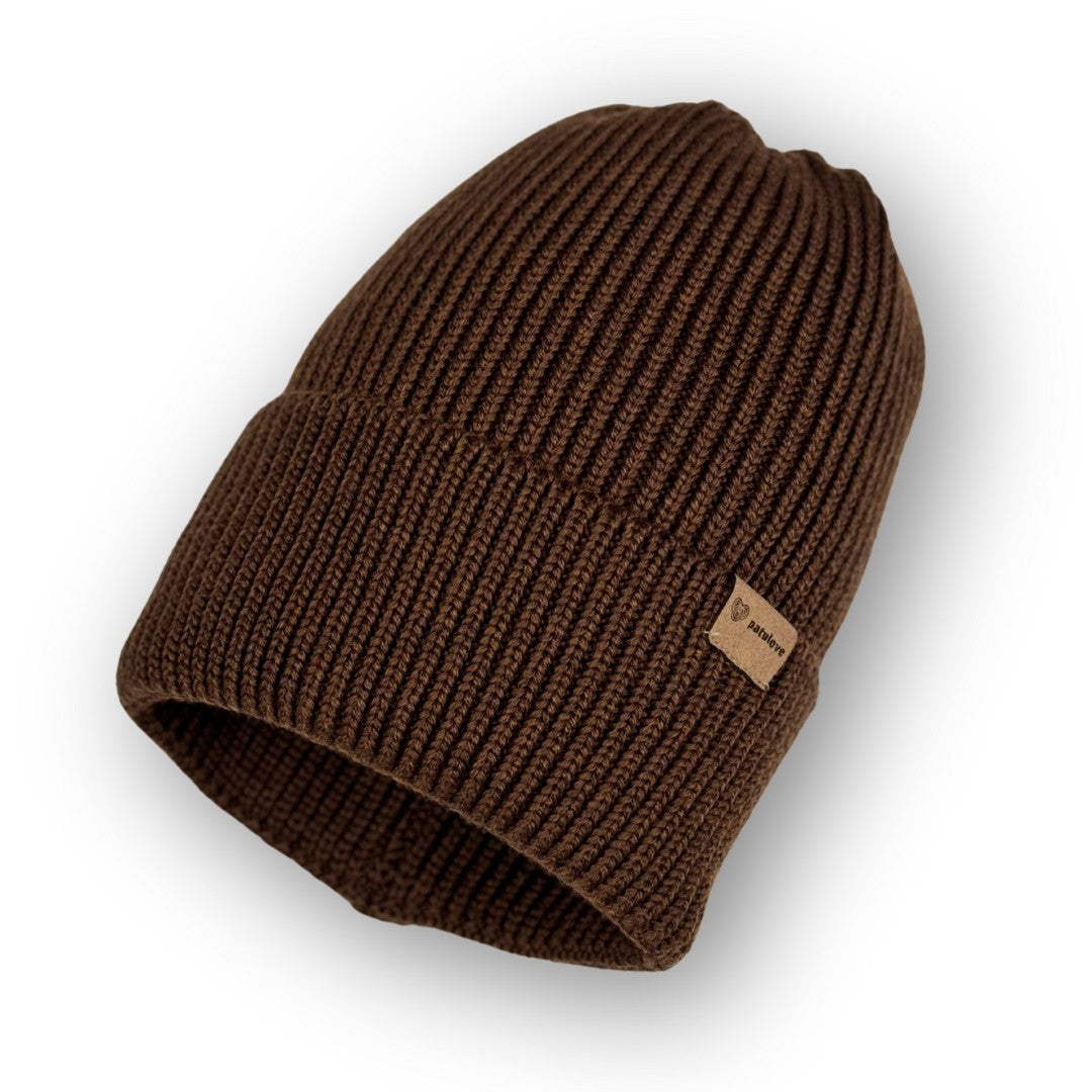 Winter Merino Wool Hat for Kids - Toffee