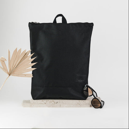 Waterproof Backpack with Black Leather Bottom