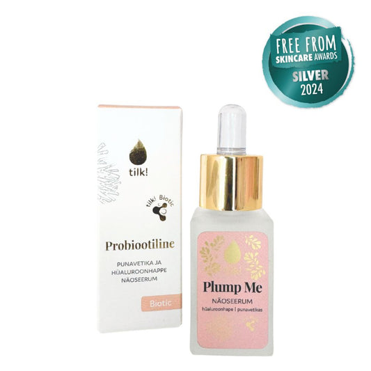 Plump Me Probiotic Moisturising Face Serum with Hyaluronic Acid and Red Algae, 15ml