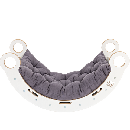 White Wooden Dream Rocker with Pillow and Slide - Small