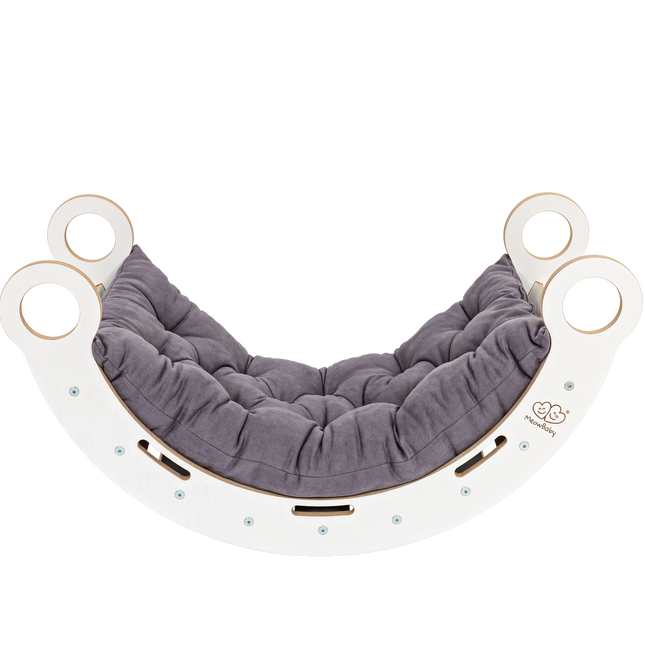 White Wooden Dream Rocker with Pillow and Slide - Small
