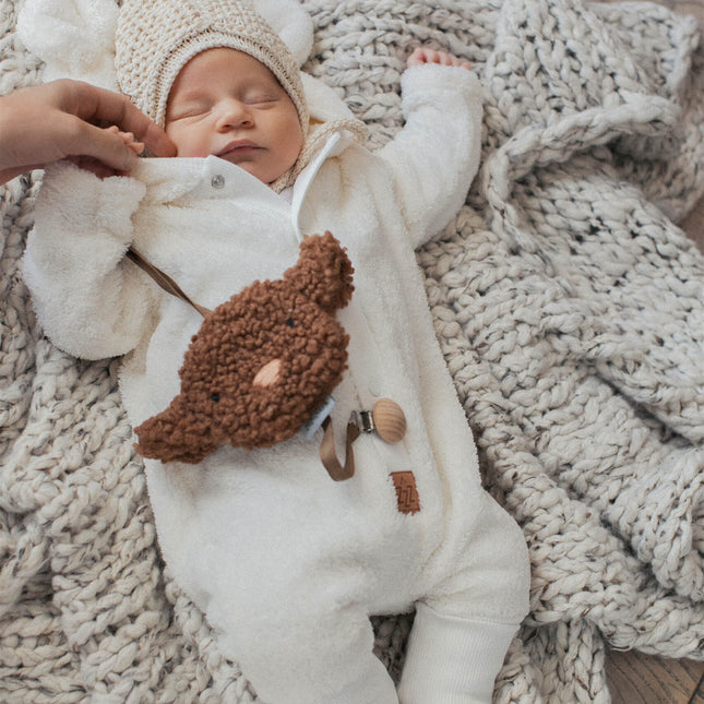 Eared Jumpsuit for Babies and Kids - Fuzzy Ecru - LoveStyle World