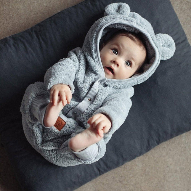 Eared Jumpsuit for Babies and Kids - Fuzzy Grey - LoveStyle World