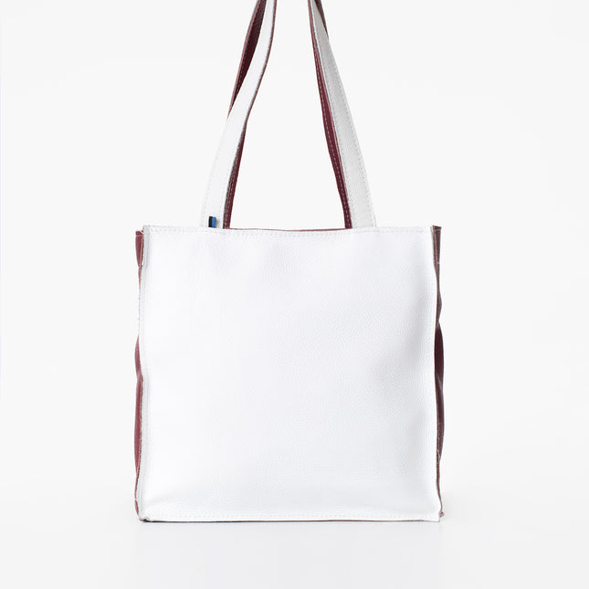 Folk 2 leather tote bag/handbag - White - LoveStyle World