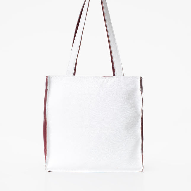 Folk 2 leather tote bag/handbag - White - LoveStyle World