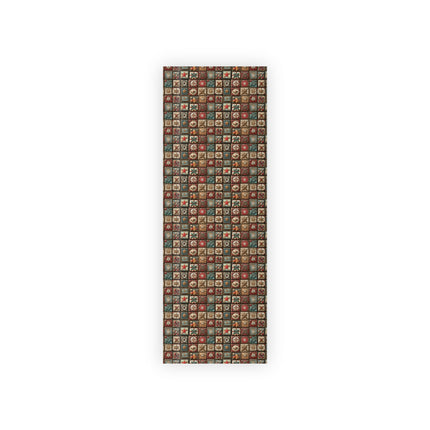 Rustic Holiday Gift Wrap Roll — Vintage Star & Ornament Pattern Premium Christmas wrapping paper