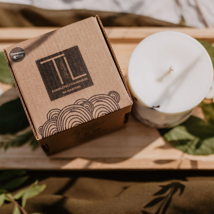 Hand-made Soy Wax Candle with Lavender Scent - Purple