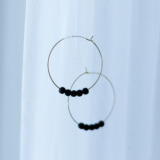 14K Gold Plated Diffuser Earrings - Circle