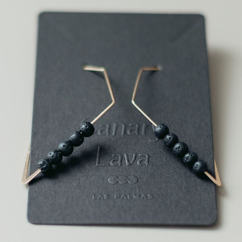 14K Gold Plated Diffuser Earrings - Rhombus