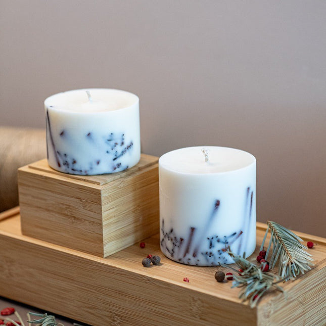 Hand-made Soy Wax Candle with Lavender Scent - Purple - LoveStyle World
