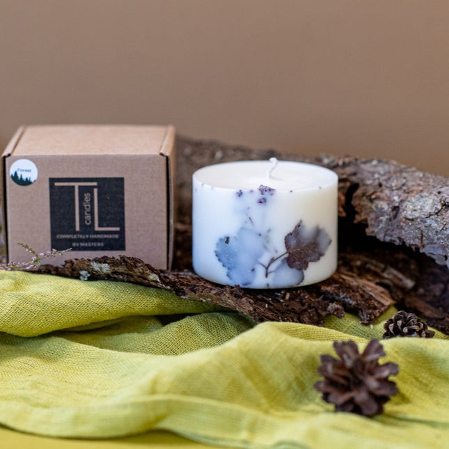 Hand-made Soy Wax Candle with Forest Scent - White - LoveStyle World