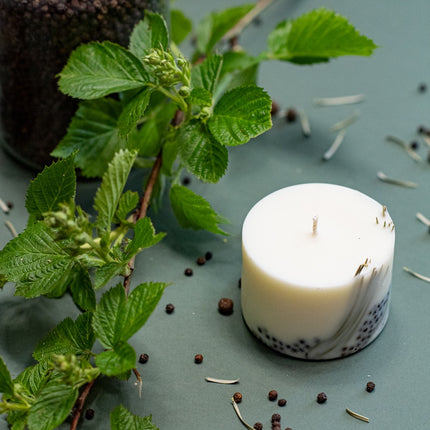 Hand-made Soy Wax Candle with Juniper Scent
