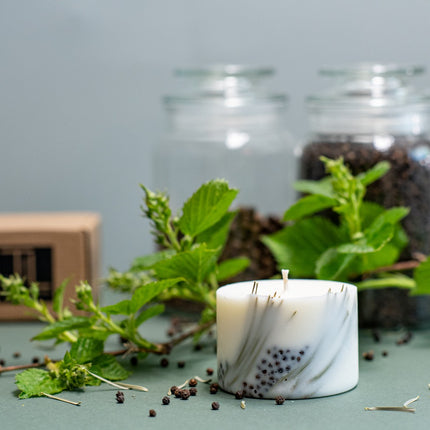 Hand-made Soy Wax Candle with Juniper Scent