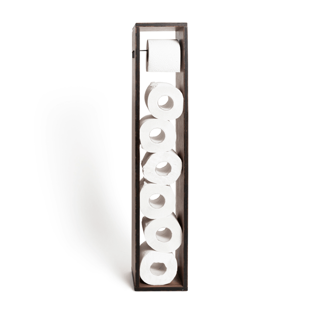 Free Standing Handmade Wooden Toilet Paper Holder - LoveStyle World