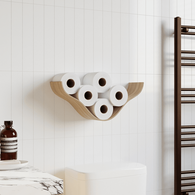 Handmade Wooden Toilet Paper Holder - Cloud - LoveStyle World