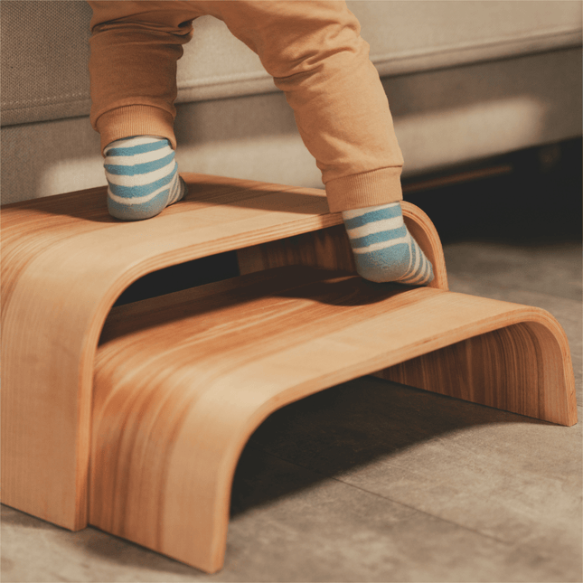 Adjustable Wooden Step Stools - Set of 2 - LoveStyle World