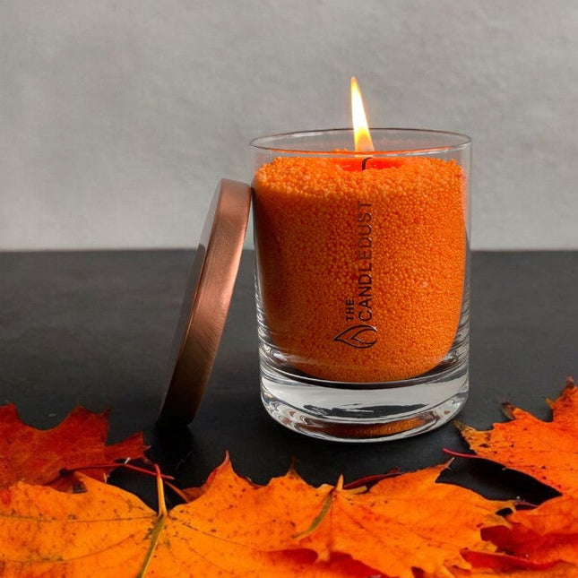 Unscented Powder Candle in Glass - Orange 160g