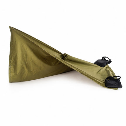 2-in-1 waterproof rain poncho and tent with carry bag
