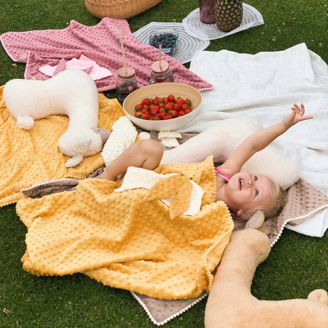 2in1 Blanket with Baby Comforter - Mustard - LoveStyle World