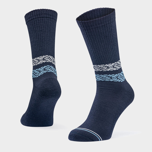Everyday Merino Wool Socks, Unisex - White and Blue - LoveStyle World