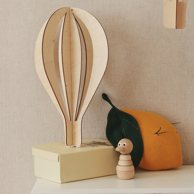 3D Wooden Ceiling Decoration - Set of 3 Hot Air Baloons - LoveStyle World