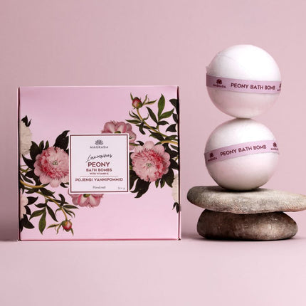 Luxurious Peony Bath Bomb With Vitamin E - Set of 4 Bombs