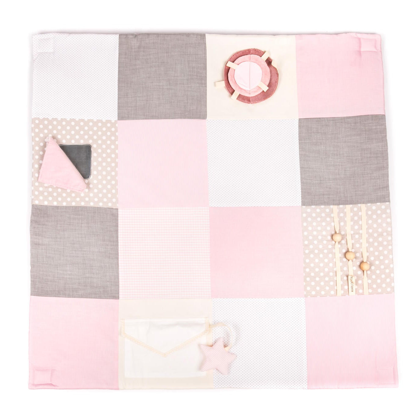 Small baby activity mat, 100x100 cm - Pink