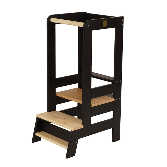Kitchen Helper for Children - Black Wood - LoveStyle World
