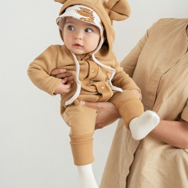 Eared Jumpsuit for Babies and Kids - Mustard - LoveStyle World