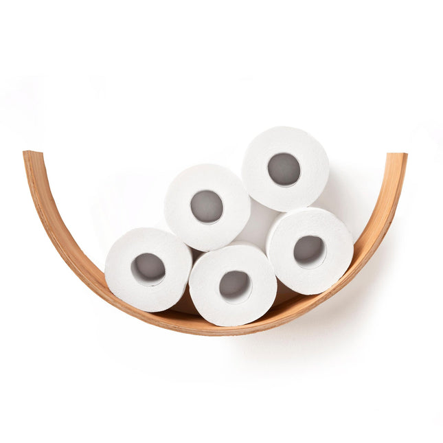 Handmade Wooden Toilet Paper Holder - Smile - LoveStyle World