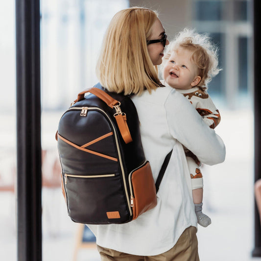 Large Diaper Backpack – Black Coffee