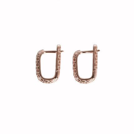 Honey Bee Hoopy Earrings - Rose Gold and Silver