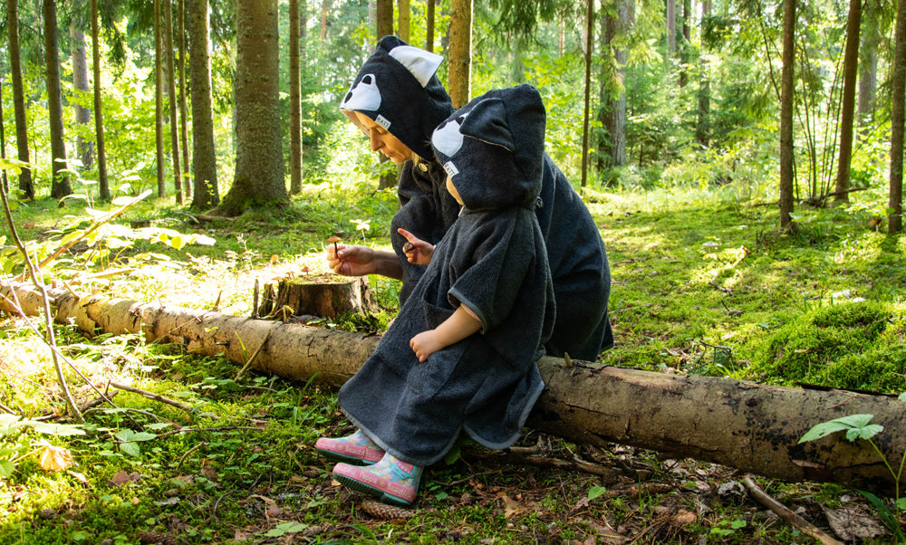 Short-Sleeve Poncho WOLF - For KIDS (Size 122-150)