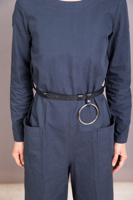 Black Leather Belt O - LoveStyle World